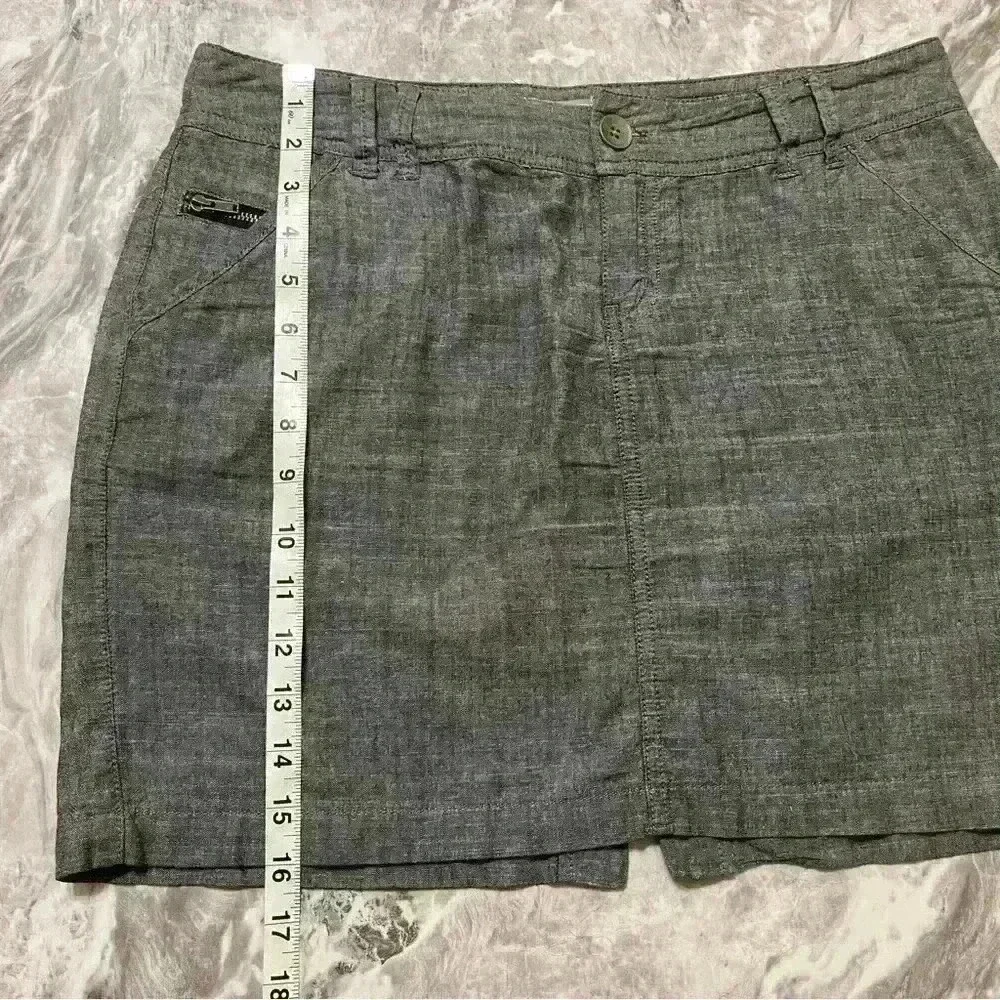 CONVERSE ALL STAR WOMEN’S SKIRT GRAY SIZE 6 100 % COTTON OUTDOOR POCKETS - Picture 3 of 6